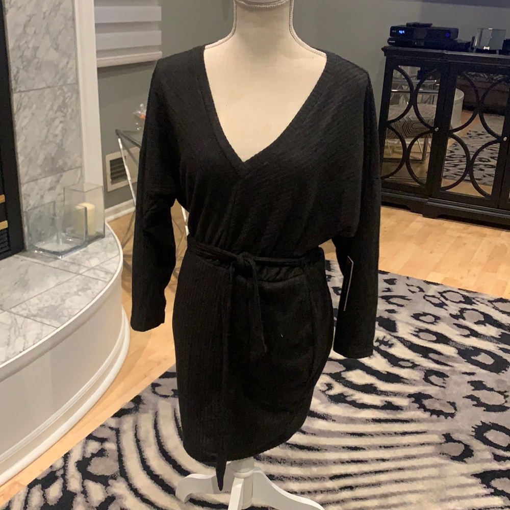 Charcoal gray sweater dress from Lulus